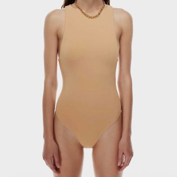 ARITZIA Babaton Contour 90s Bodysuit In Nude Tan - Picture 1 of 5